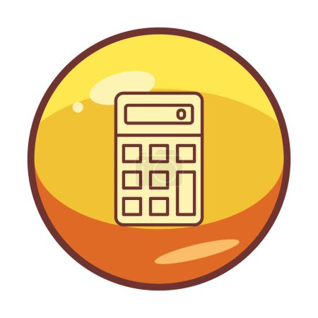Illustration for Calculator icon vector illustration on white background - Royalty Free Image