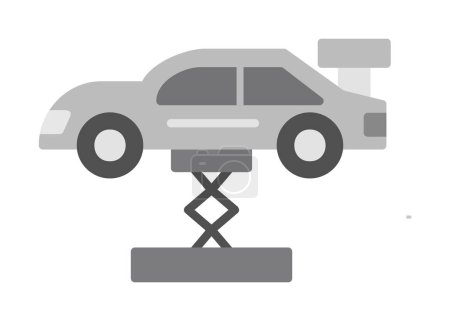 Téléchargez les illustrations : Icône de levage de voiture, illustration vectorielle - en licence libre de droit