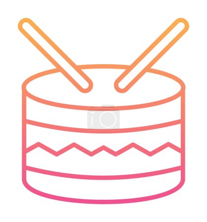 Ilustración de Vector icono de tambor. Signo de estilo lineal - Imagen libre de derechos