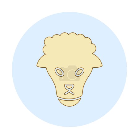 Illustration for Sheep head web icon, vector illustration - Royalty Free Image