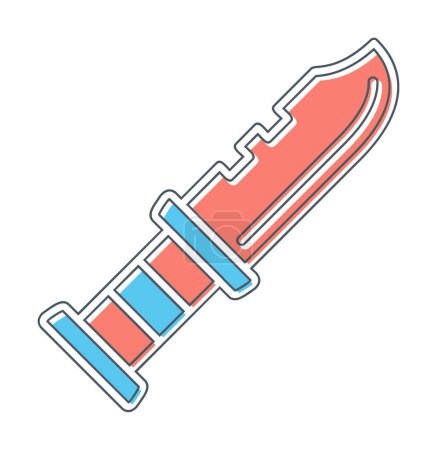 Illustration for Military knife icon vector illustration symbol design - Royalty Free Image