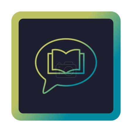 Illustration for Chat book icon, vector illustration - Royalty Free Image