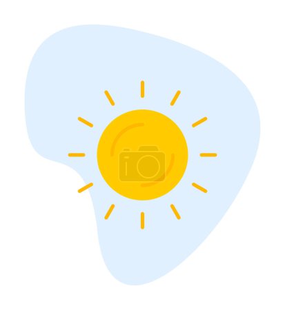 Ilustración de Icono plano del sol vector ilustración - Imagen libre de derechos