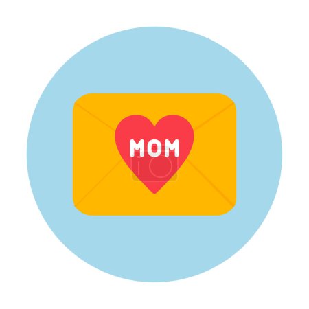 Téléchargez les illustrations : Mail maman icône, illustration vectorielle - en licence libre de droit