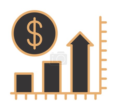 Illustration for Price Increasing icon vector illustration - Royalty Free Image
