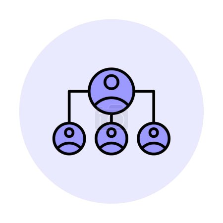 Téléchargez les illustrations : Simple icône de hiérarchie d'organisation, illustration vectorielle - en licence libre de droit