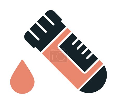 Análisis de sangre icono web, ilustración vectorial