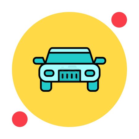 Téléchargez les illustrations : Icône web voiture illustration simple - en licence libre de droit