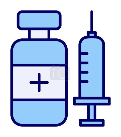 Illustration for Syringe with vaccine vector illustration design - Royalty Free Image
