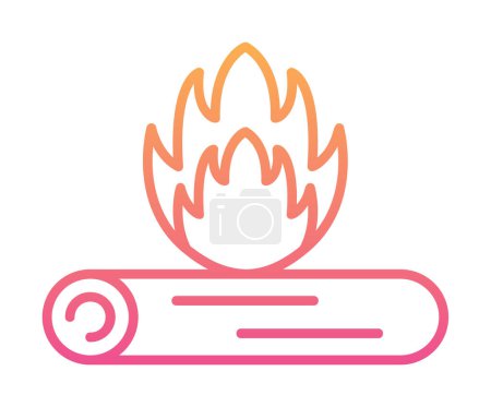 Illustration for Simple flat bonfire icon, vector illustration - Royalty Free Image