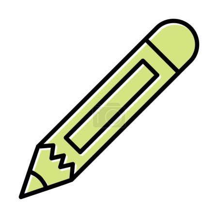 Téléchargez les illustrations : Un crayon. icône web illustration simple - en licence libre de droit