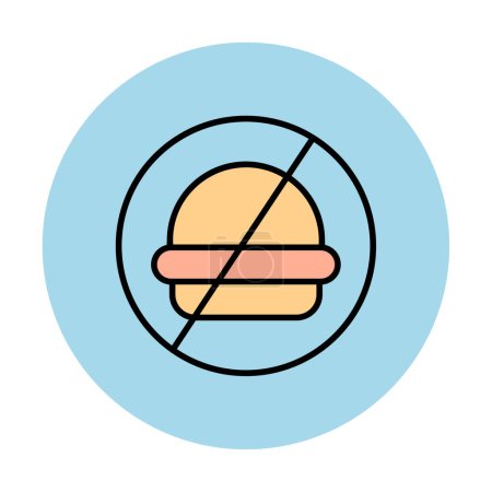 Ilustración de No fast food icon, vector illustration - Imagen libre de derechos
