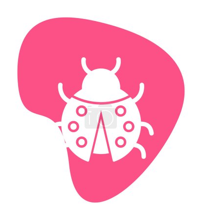 Illustration for Simple flat Ladybug sign vector illustration - Royalty Free Image