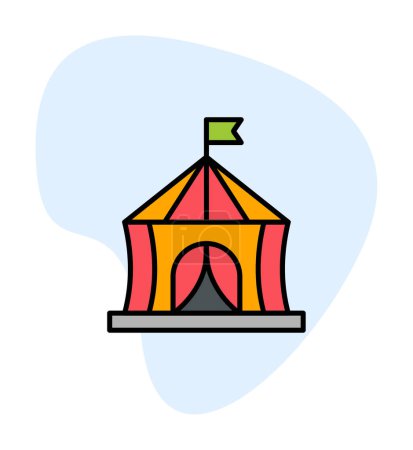 Illustration for Circus Tent icon vector illustration - Royalty Free Image
