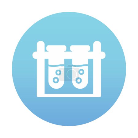 Illustration for Test tubes vector flat color icon - Royalty Free Image