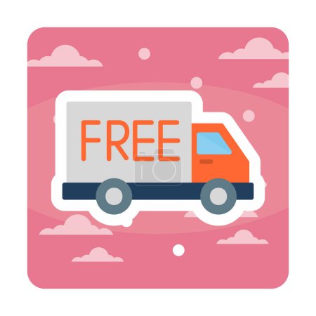 Illustration for Free delivery vector icon. flat style symbol. pictogram  isolated - Royalty Free Image