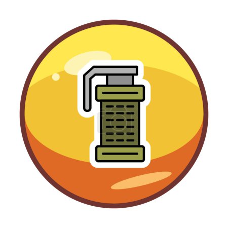 Illustration for Smoke Grenade web icon, vector illustration - Royalty Free Image