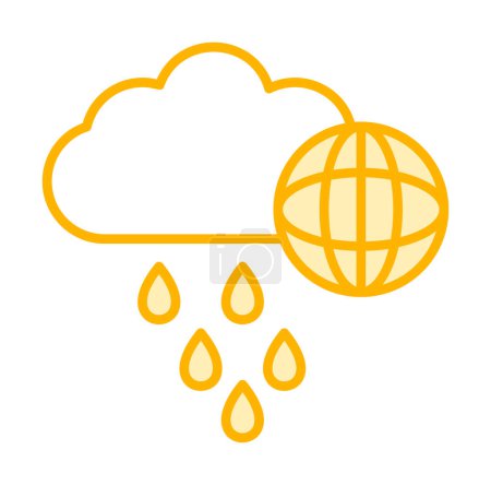 Illustration for World Rainy day. web icon simple design - Royalty Free Image