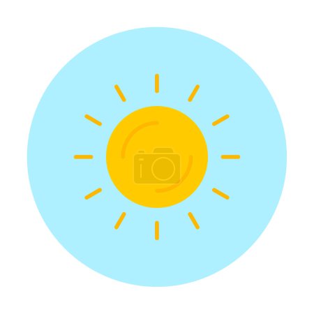 Illustration for Sun flat icon vector illustration - Royalty Free Image
