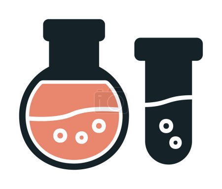 Illustration for Flasks icon. laboratory equipment. vector illustration. - Royalty Free Image