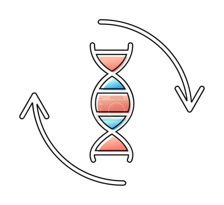 Illustration for Molecule of dna  icon vector illustration - Royalty Free Image