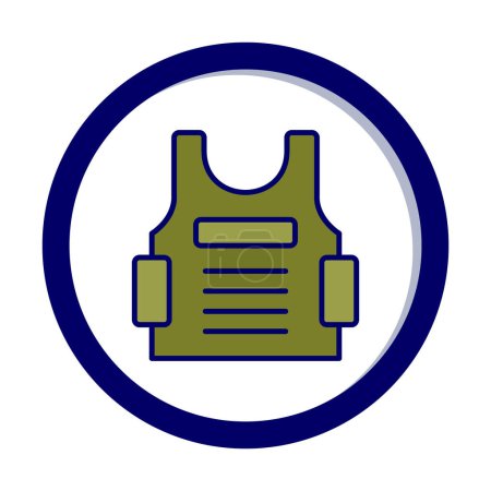 Ilustración de Chaleco a prueba de balas icono web, vector de ilustración - Imagen libre de derechos