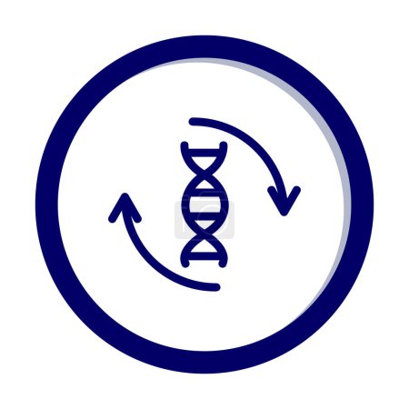 Illustration for Flat molecule of dna  icon vector illustration - Royalty Free Image