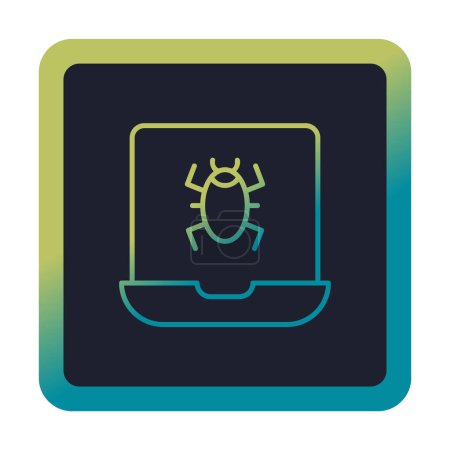Ilustración de Icono del ordenador portátil, ilustración vectorial diseño simple - Imagen libre de derechos