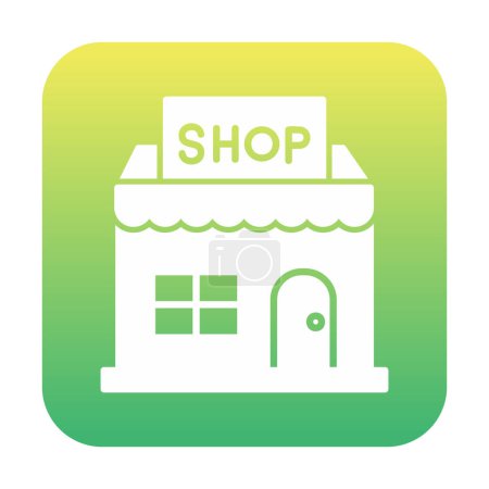 Téléchargez les illustrations : Icône de magasin, illustration vectorielle design simple - en licence libre de droit