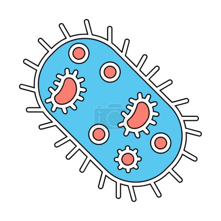 Téléchargez les illustrations : Illustration vectorielle icône micro-organisme - en licence libre de droit