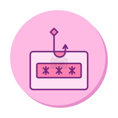 Illustration for Flat phishing line icon vector illustration - Royalty Free Image