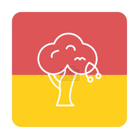 Ilustración de Icono web del árbol de cerezo, ilustración del vector - Imagen libre de derechos