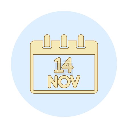Téléchargez les illustrations : Icône de la Journée mondiale du diabète. 14 Novembre date sur le calendrier, illustration vectorielle. - en licence libre de droit