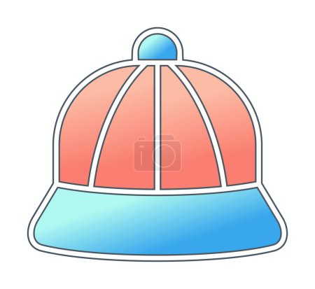 Illustration for Cap flat icon, vector illustration - Royalty Free Image
