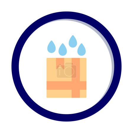 Illustration for Vector illustration of Waterproof Parcel icon - Royalty Free Image