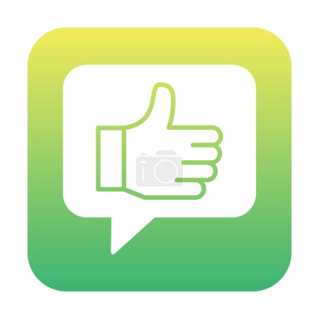 Illustration for Thumb up web icon, vector illustration - Royalty Free Image