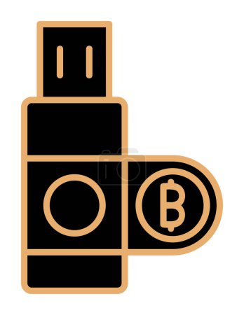 Ilustración de Ilustración vectorial del icono de la unidad flash USB - Imagen libre de derechos