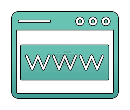 Illustration for Browser web page icon, vector illustaration - Royalty Free Image