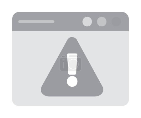 Ilustración de Simple Web icono de advertencia, ilustración de vectores - Imagen libre de derechos