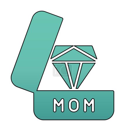 Ilustración de Icono de diamante, vector ilustración diseño simple - Imagen libre de derechos