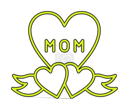 Téléchargez les illustrations : L'icône de la fête des mères. Illustration vectorielle. - en licence libre de droit