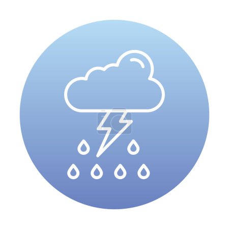 Téléchargez les illustrations : Illustration vectorielle icône météo tonnerre - en licence libre de droit