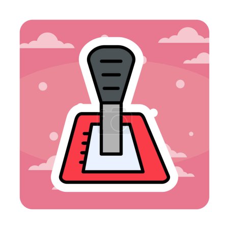 Illustration for Car gearbox web icon, vector illustration - Royalty Free Image