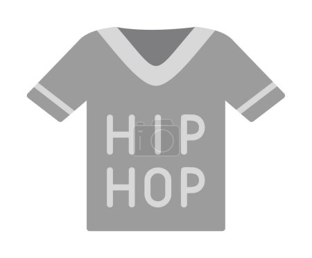 Ilustración de Jersey con texto hip hop, ilustración vectorial - Imagen libre de derechos