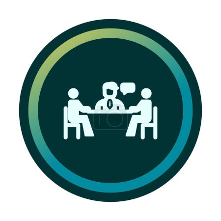 Illustration for Simple business Meeting icon, vector illustration - Royalty Free Image