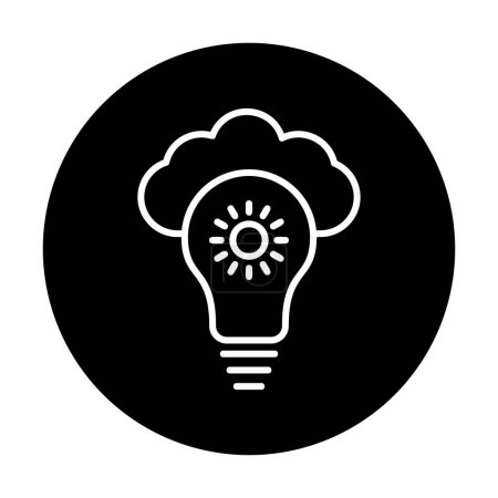 Téléchargez les illustrations : Icône vectorielle de l'ampoule Cloud. design de style plat. - en licence libre de droit