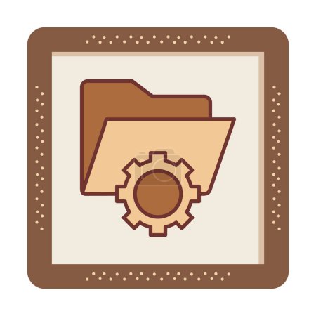 Illustration for Simple Data Management icon, vector illustration - Royalty Free Image