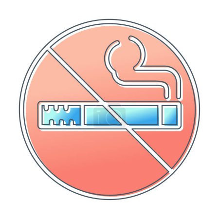 Ilustración de Simple no fumar icono, vector de ilustración - Imagen libre de derechos