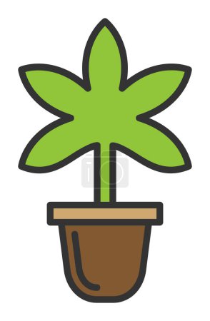 Illustration for Simple Marijuana icon, vector illustration - Royalty Free Image