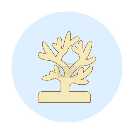 Téléchargez les illustrations : Illustration vectorielle icône corail - en licence libre de droit